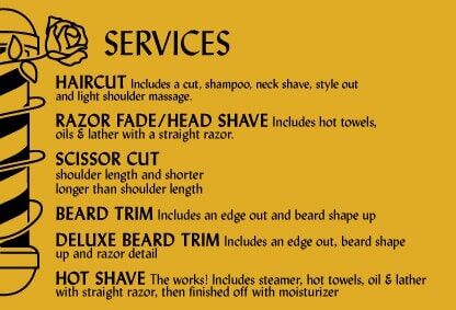 barbershop price list template