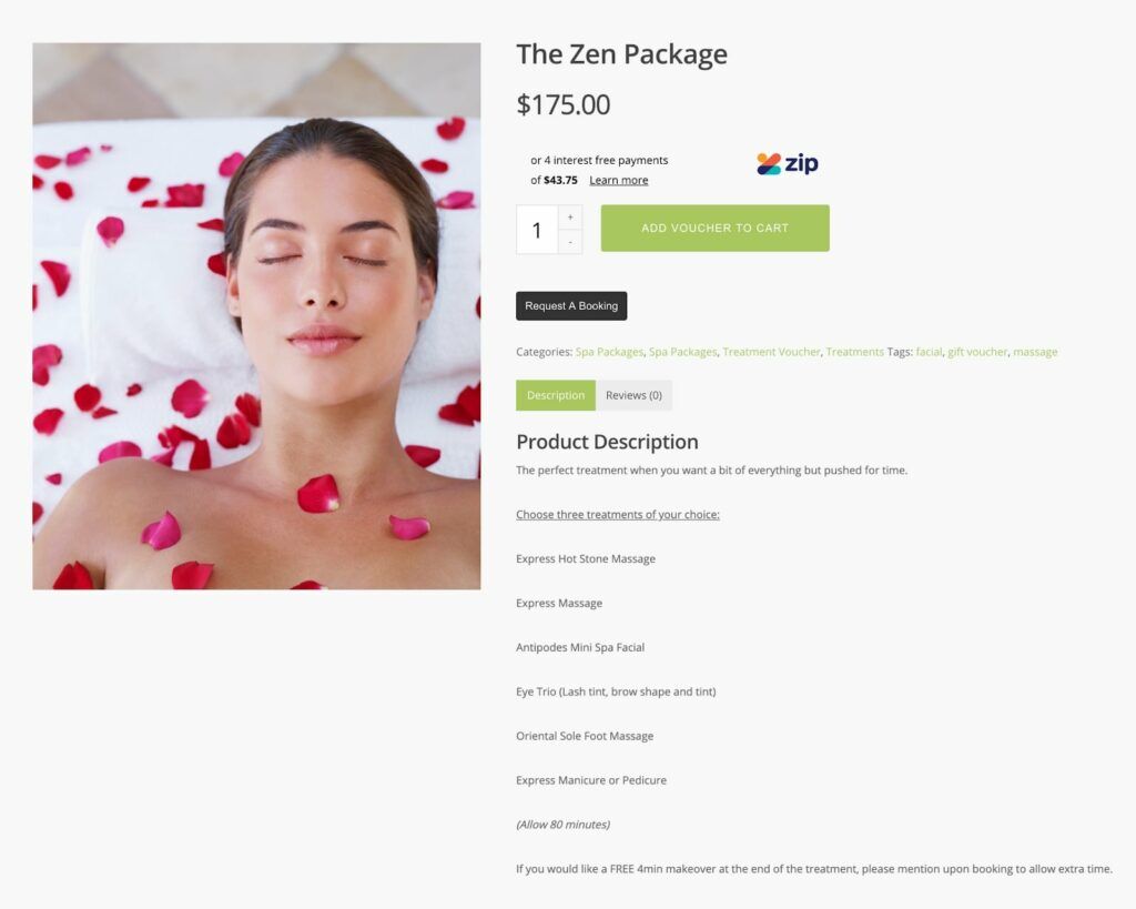 Erban Spa an edge over competitors who do not have this offering