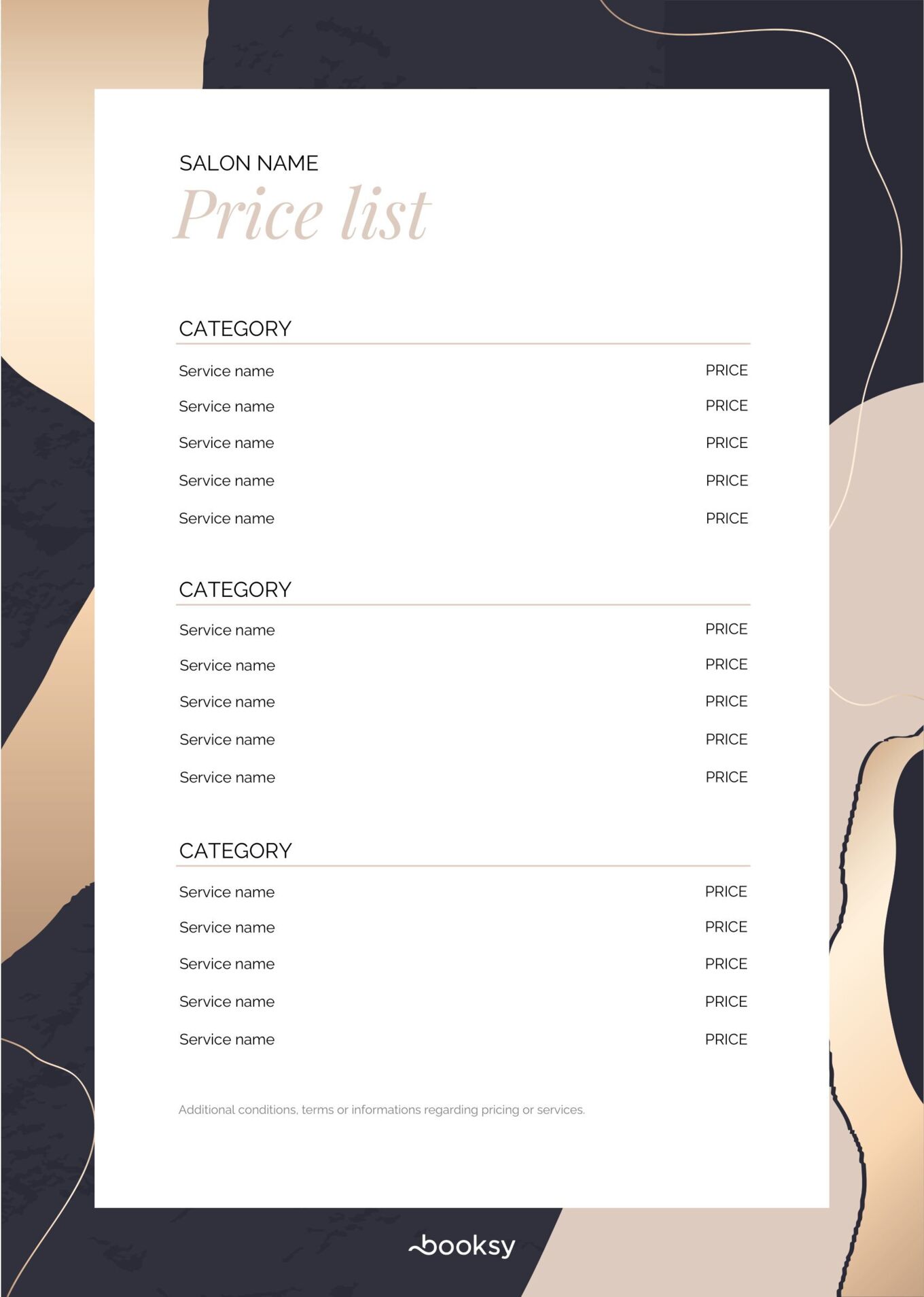 black gold salon price list-min