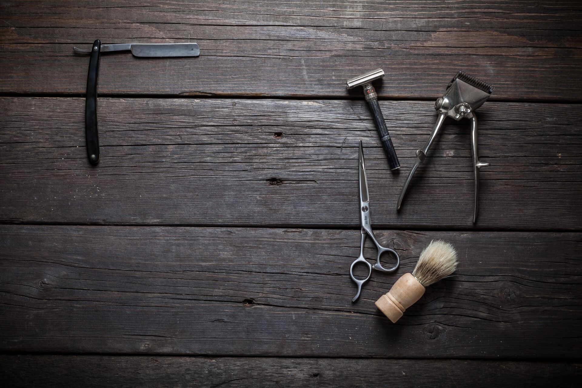 Aged Barber Tools