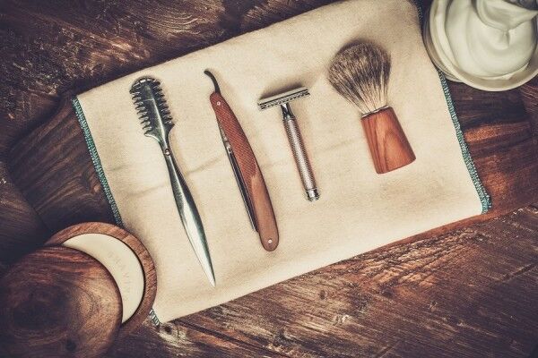 Stock image of barber tools