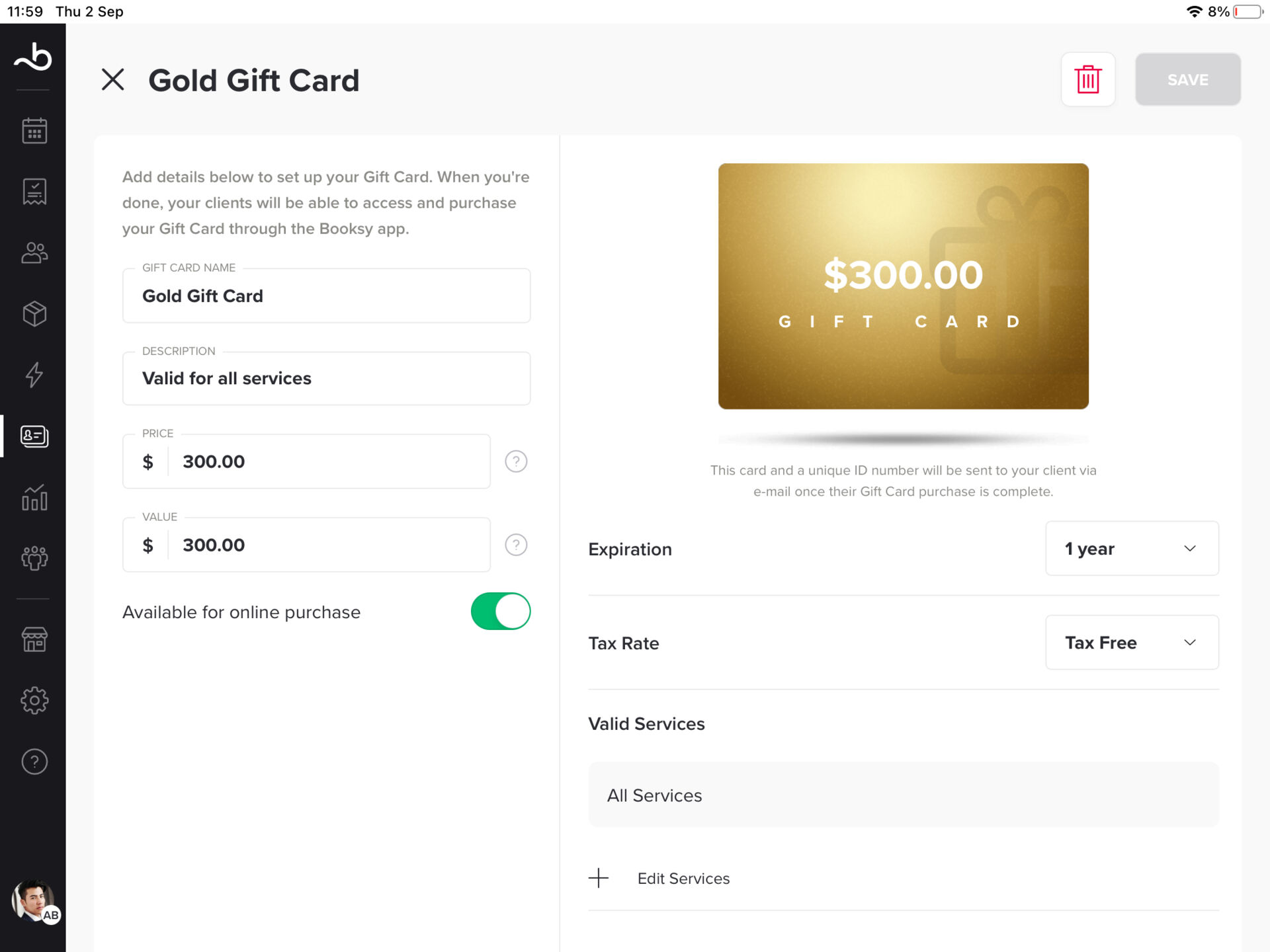 Use Booksy to Offer Gift Cards, Packages, and Memberships
