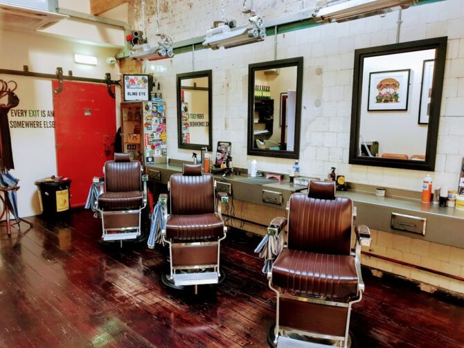 rustic barbershop design