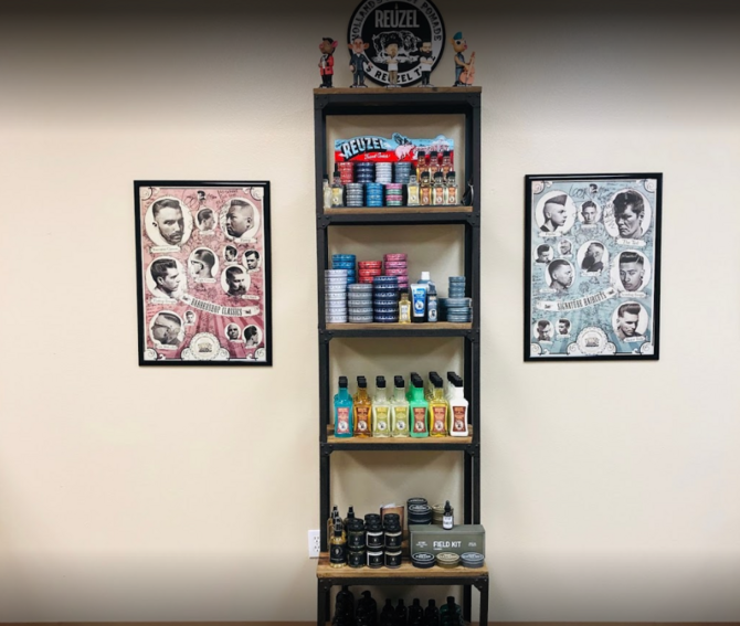 barbershop merchandising display