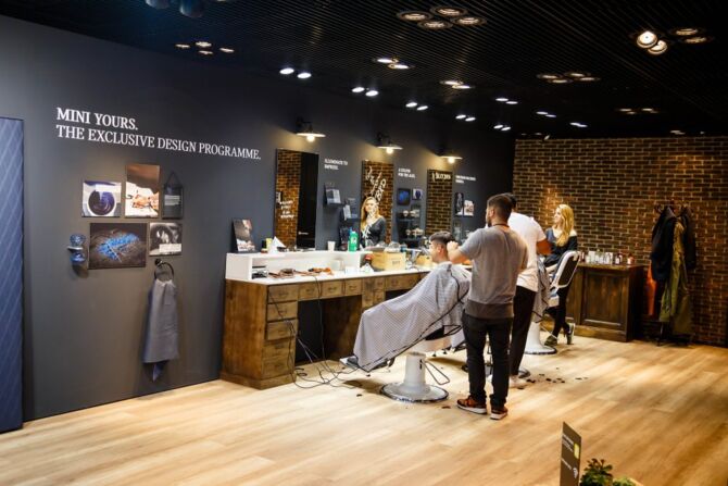 modern barbershop design: