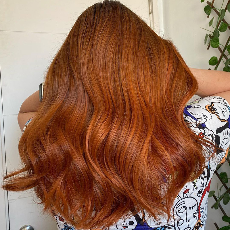 koloryzacja włosów - rudy