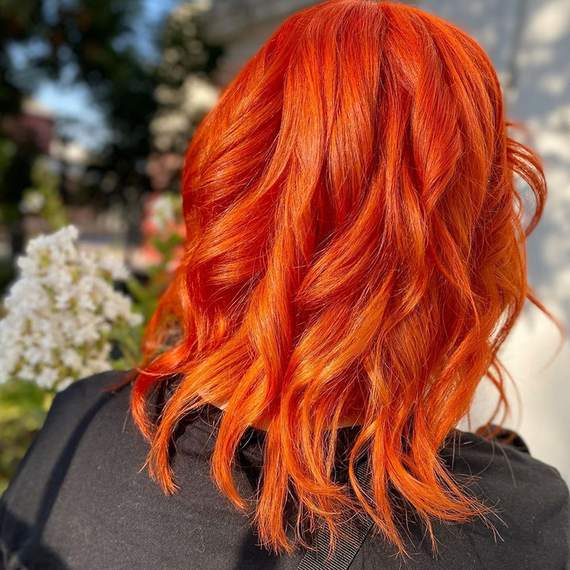 koloryzacja włosów - rudy