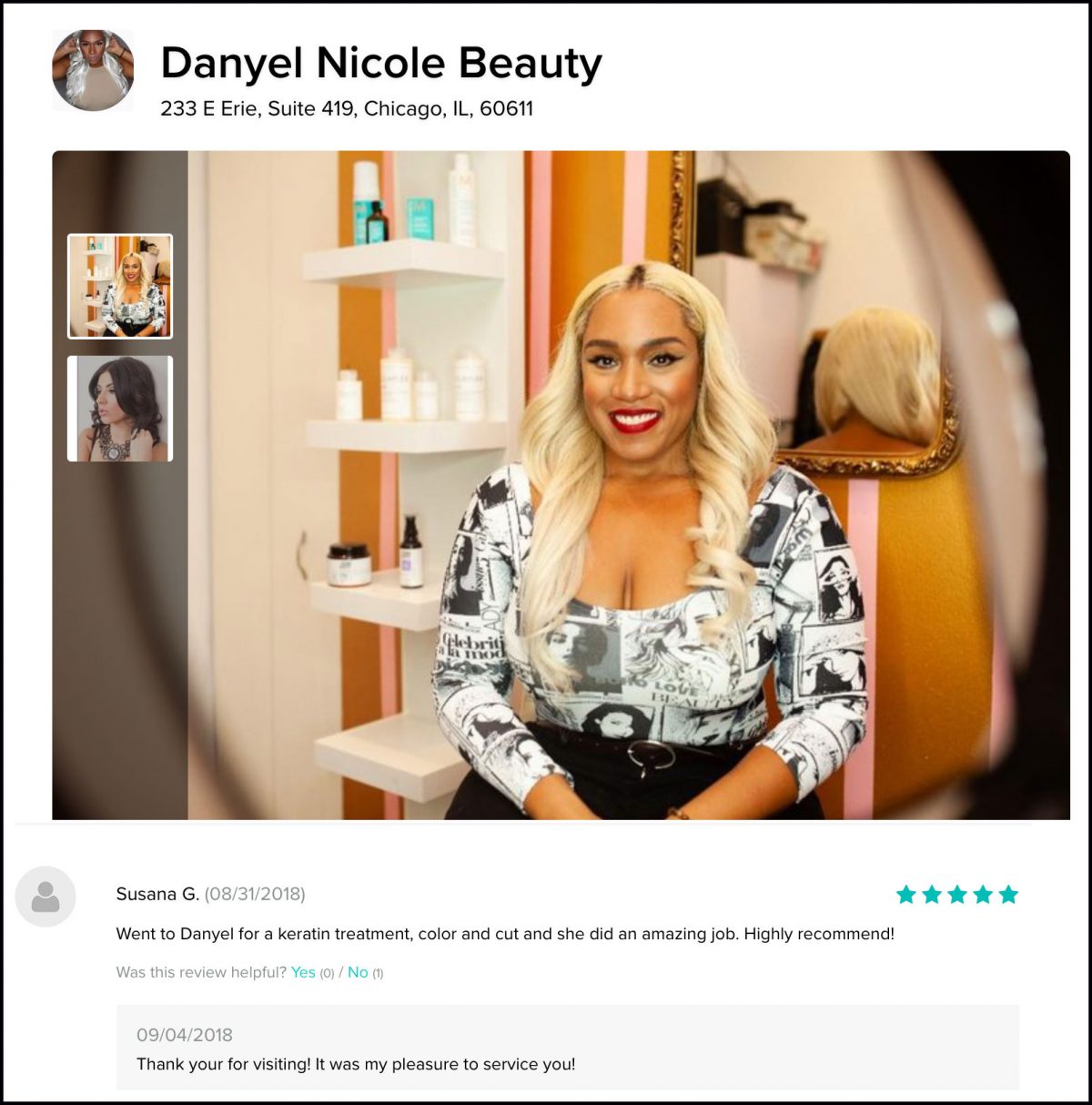 Positive beauty review