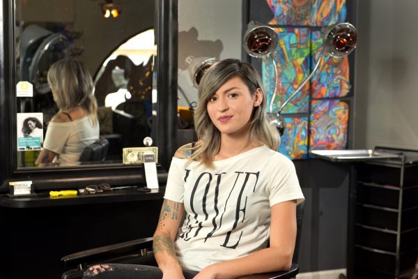Orlando beauty professional in salon chair