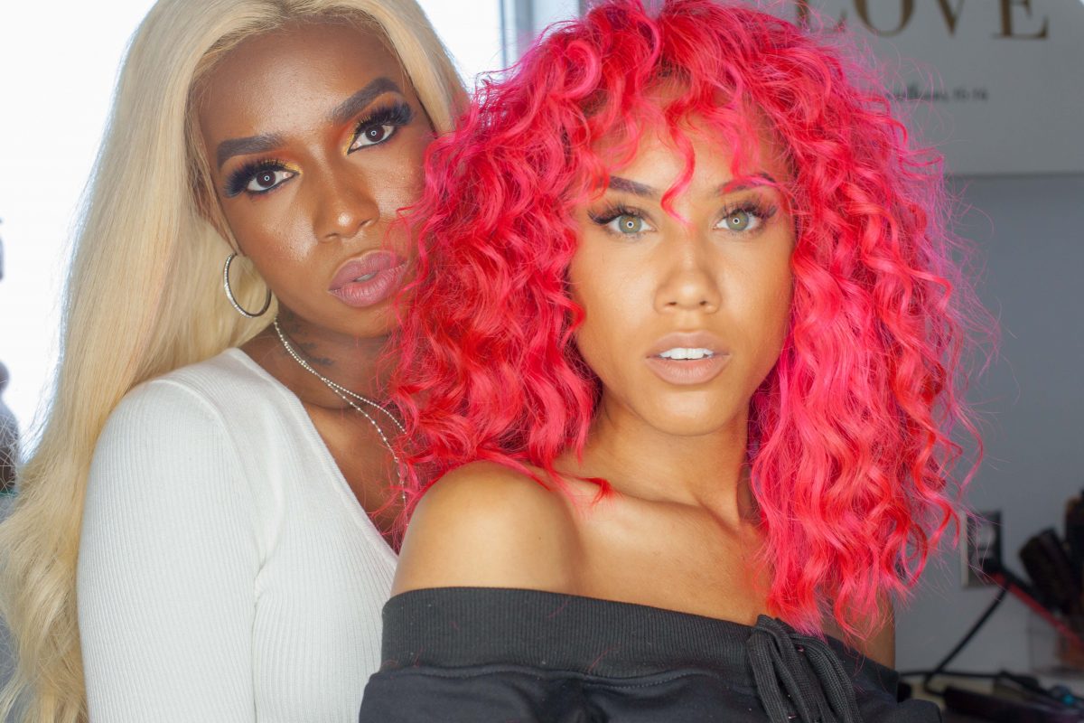 two girls looking into the camera