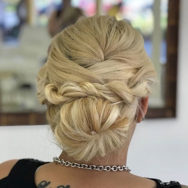 bright blonde hair