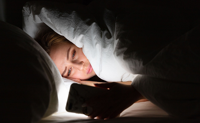 Blue light effect on sleep