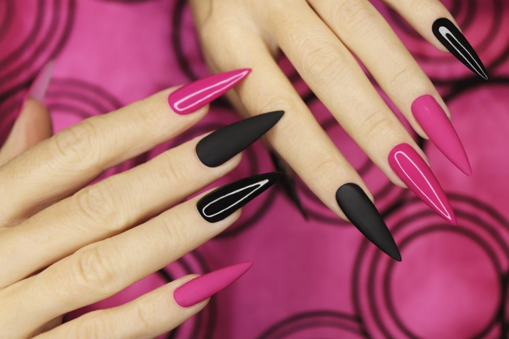 Cohesive Opposites: Pink And Black Nail Designs That Look Amazing - Booksy