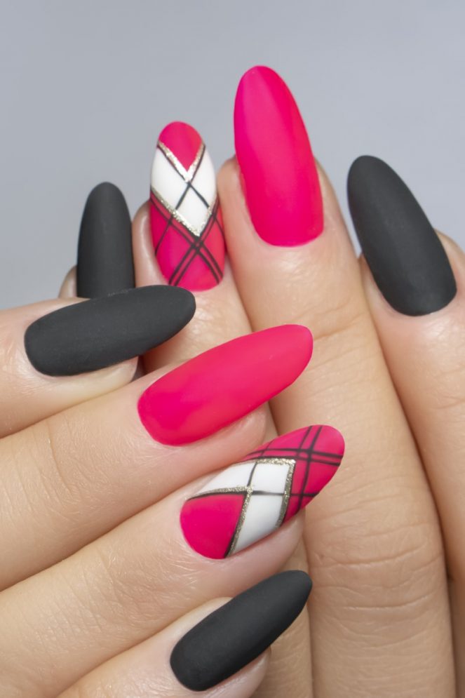 Cohesive Opposites: Pink And Black Nail Designs That Look Amazing - Booksy